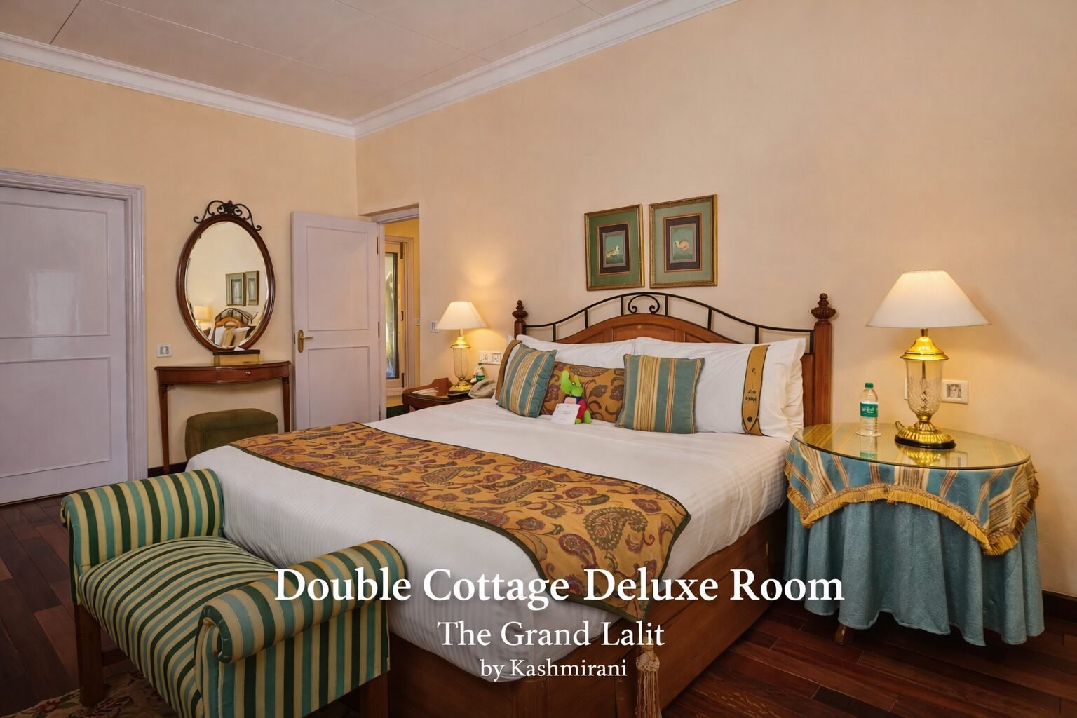 Double Cottage Deluxe Room at The Lalit Grand Palace Srinagar — heritage cottage accommodation