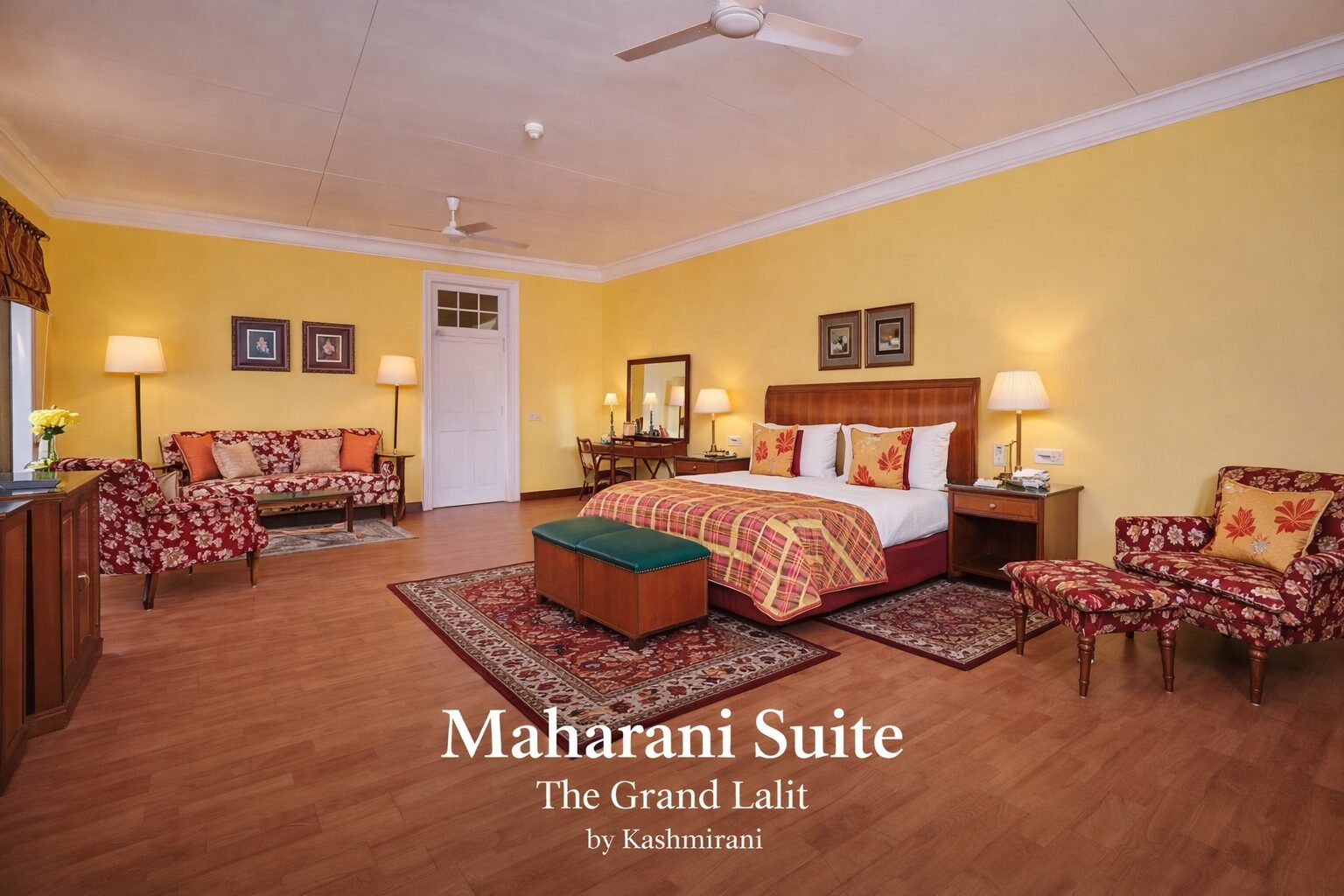Maharani Suite of The Lalit Grand Palace Srinagar — royal heritage suite with period furnishings