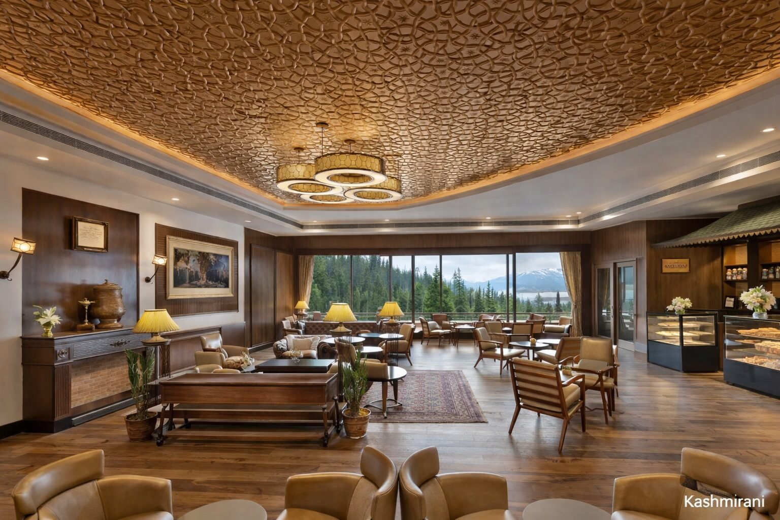 Cafeteria & Lounge Area — Khyber Hotel Gulmarg