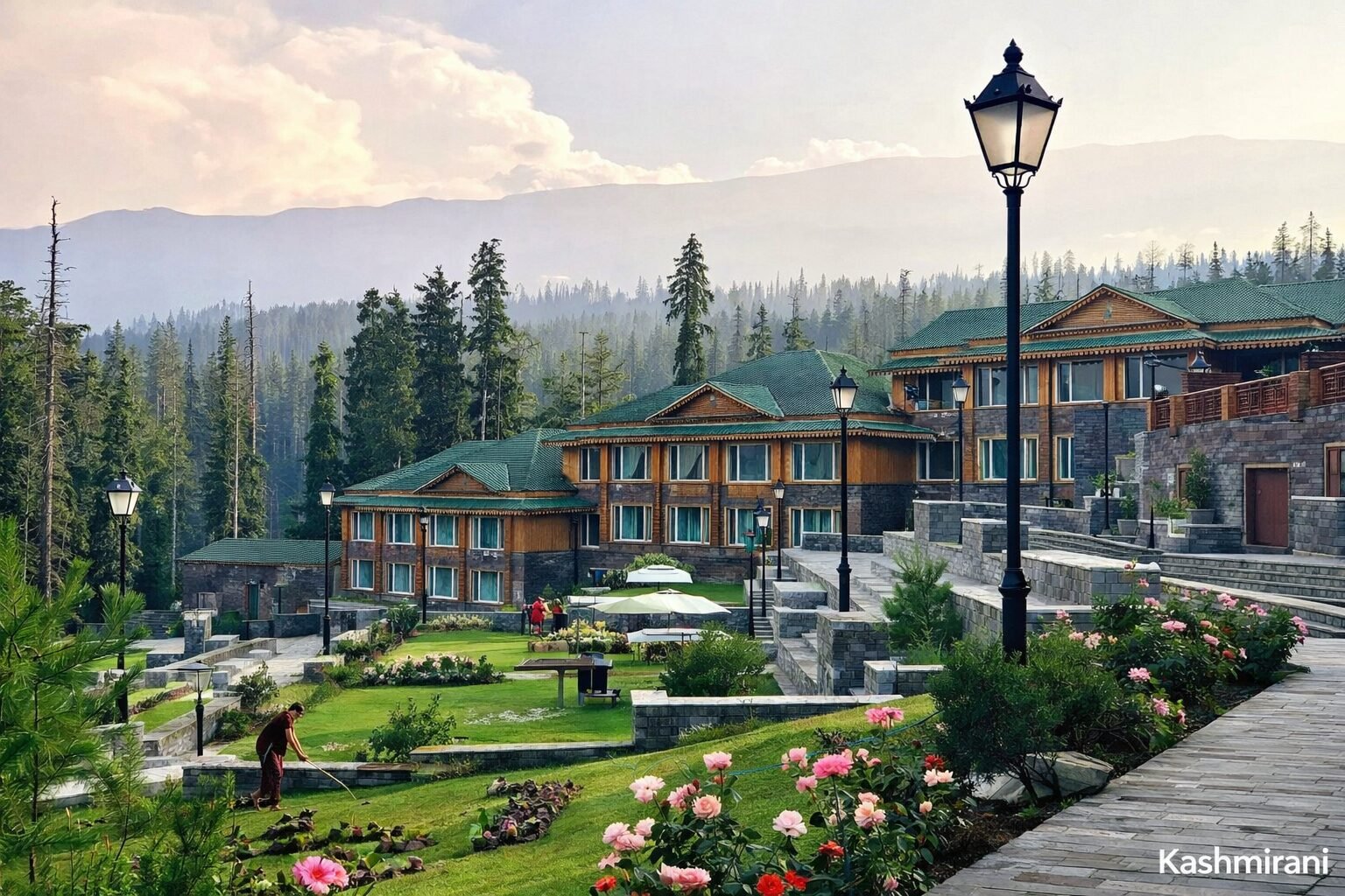 Resort Garden — Khyber Hotel Gulmarg