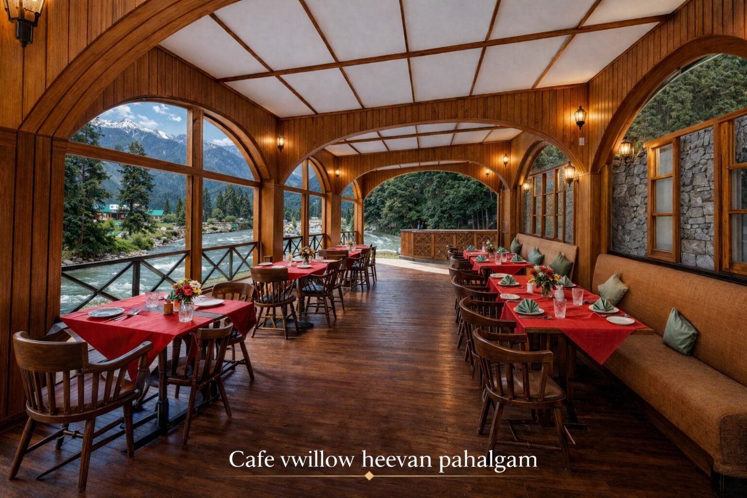 Multi-cuisine restaurant at Hotel Heevan Pahalgam serving Kashmiri Wazwan