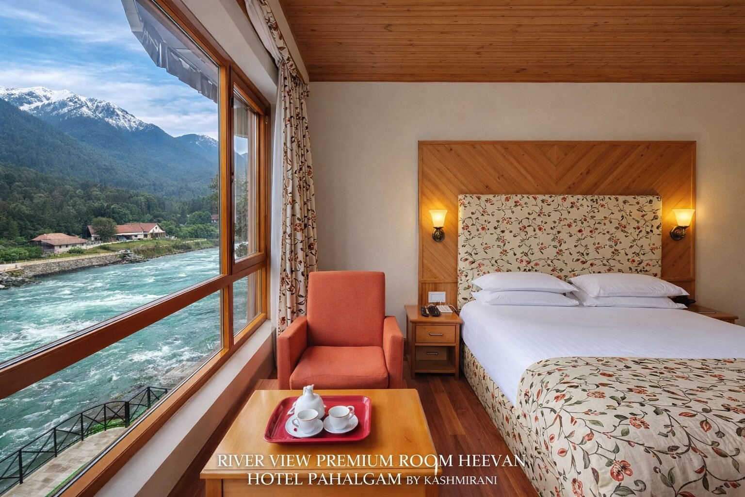 Hotel Heevan Retreat Pahalgam exterior — 4-star resort with pine forest and Lidder River