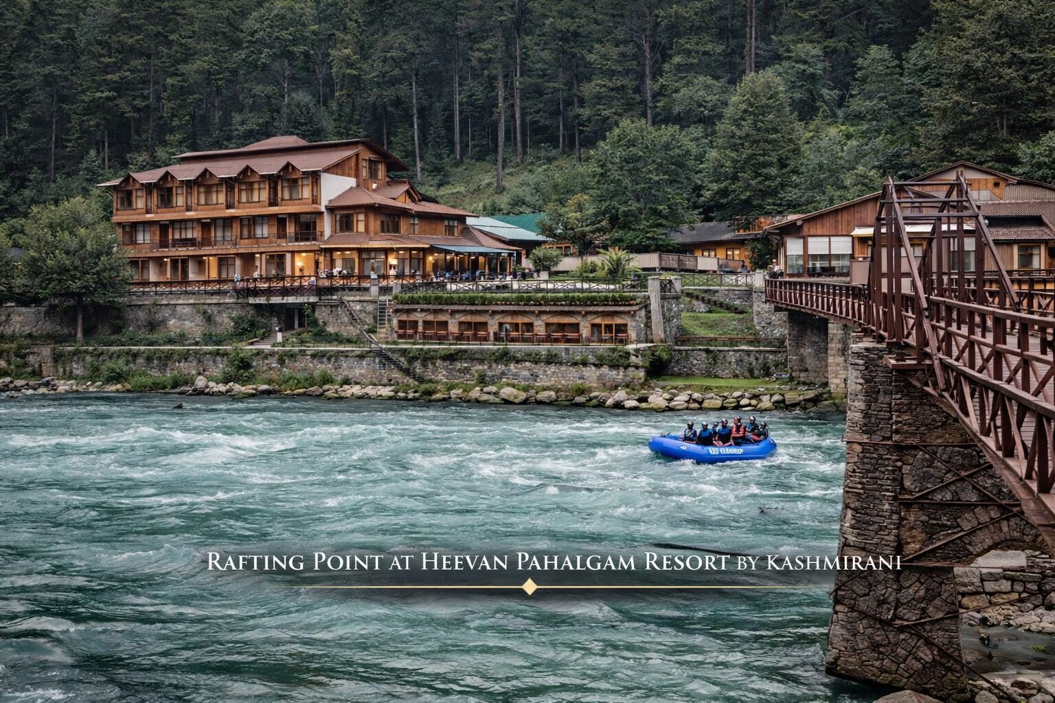 Deluxe river view room at Hotel Heevan Pahalgam
