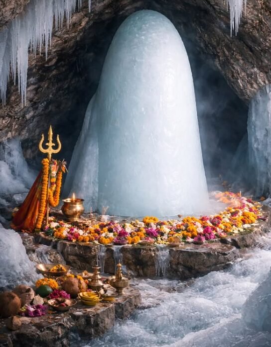 Amarnath Himalayan peaks and base camp view