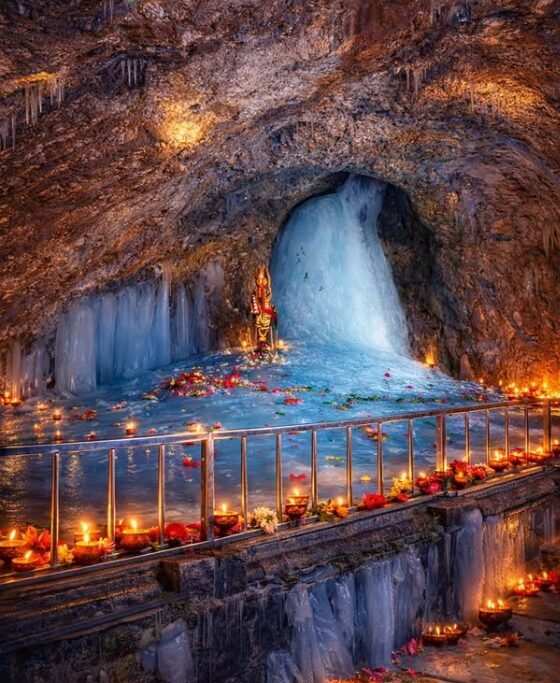 Amarnath Yatra landscape and helicopter route