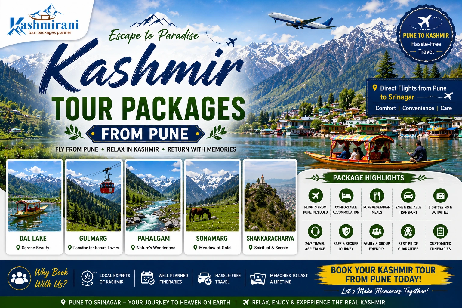 Kashmir Tour Package from Pune